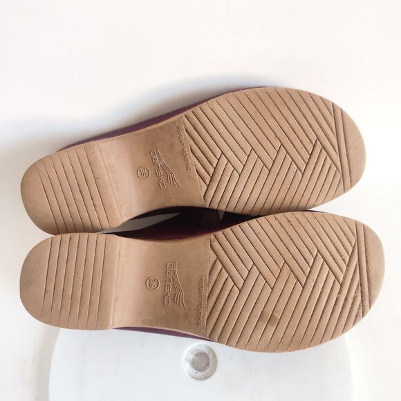 Dansko Mary Janes Clogs Slides Comfort Shoes Size 39 8.5 - 9 Leather Red Britney - Picture 10 of 12